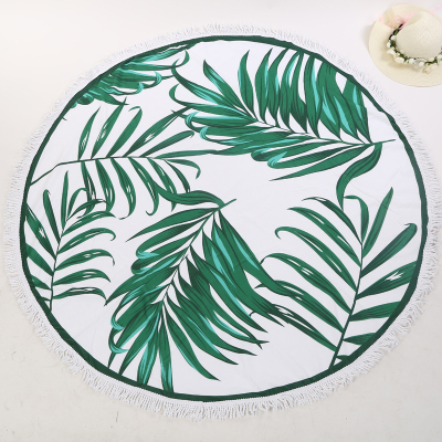 Foreign trade hot-selling polyester printed circular beach cushion cover cushion cover.