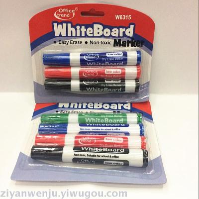 Whiteboard Marker 3 Pieces 4 Cards Can Be Wiped Marking Pen Office Trend