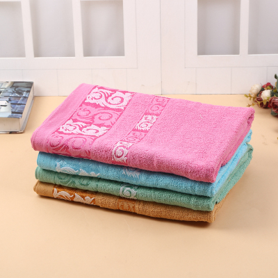 High - end soft and heavy lace plain cotton non - twist towel towel.