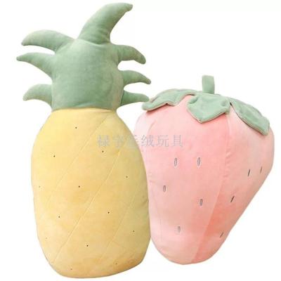 New Simulation down Cotton Soft Fruit Strawberry Pineapple Big Pillow Cushion Plush Toy Hot Sale