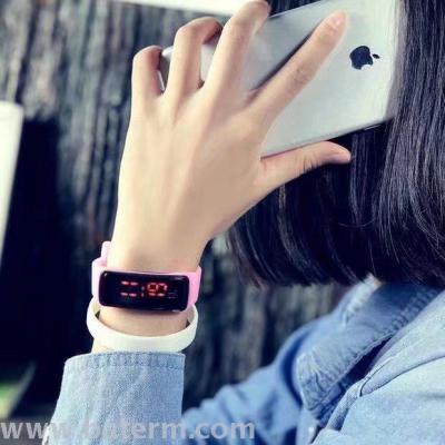 Two-generation led electronic watch sports bracelet Watch female male couple non-touch students luminous Sports Watch