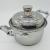 Stainless steel, the three - piece pot with steel cover soup pot with double ears and double bottom household multi - purpose soup pot