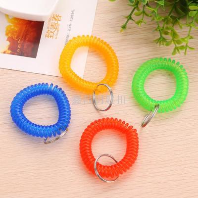 Source factory outlet retractable phone line rings shaped key ring bungee cord spring drop ropes