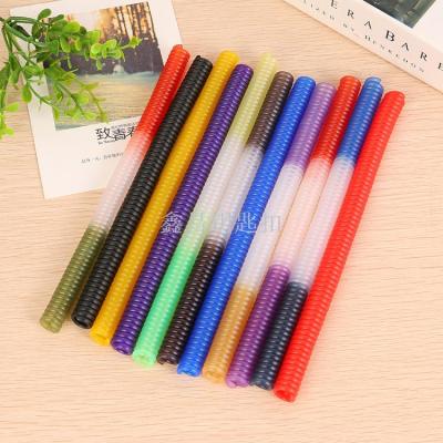 Rainbow gradient Springs telephone coil Keychain Keychain retractable rope accessories factory direct