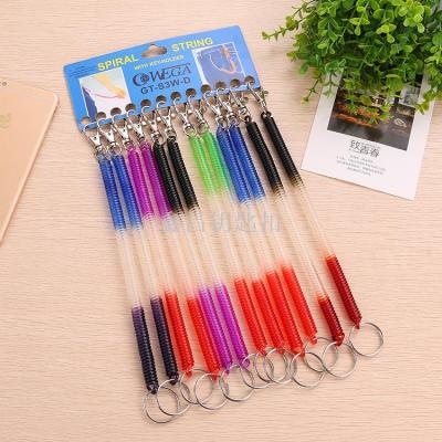 Manufacturer guards against losing the original plastic bungee cord phone lanyard key chain wholesale and OEM production