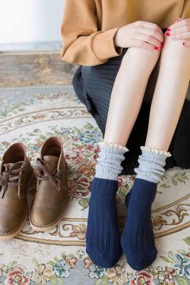 Piles of wool lace vintage fall/winter socks nation wind Harajuku high rough wool boot socks Japanese manufacturers