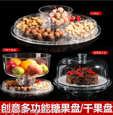 Acrylic Cake Plate with Cover with Lid Pastry Dessert Tray with Cover