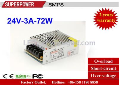 DC 24V3A 72W security LED switching power supply/adapter power supply