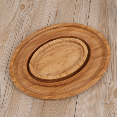 Natural environmental protection without lacquer beech wooden tray oval large and small size tray plate