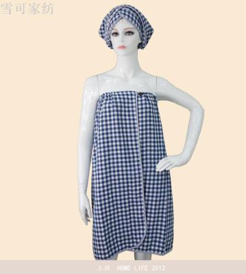 2017 new gauze Plaid shower skirt suit Japanese style