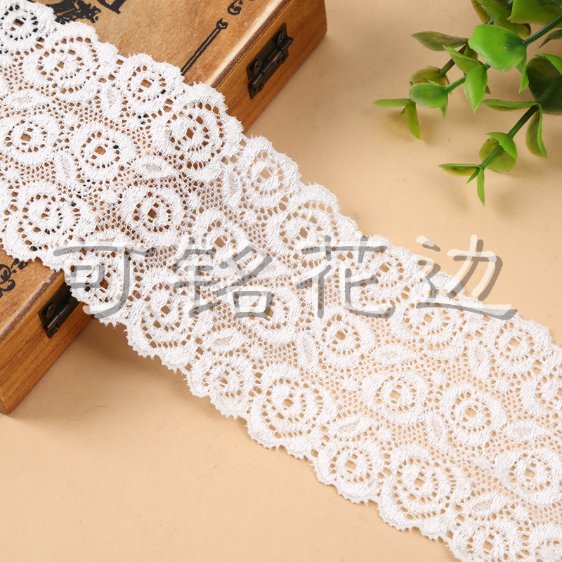 玫瑰花弹性蕾丝花边 装饰花边 diy服装辅料