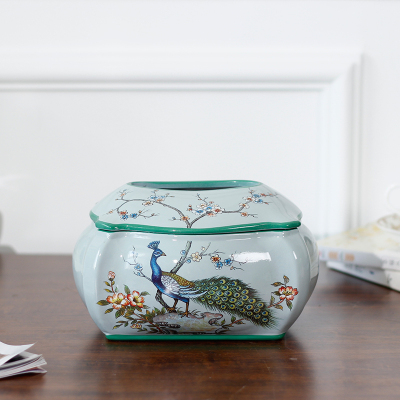 New home accessories/SI tissue box series/Blue Bird pottery ornaments