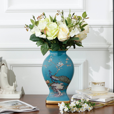 New home accessories/SI series vases/pottery Blue Bird ornaments