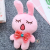 Cute furry bow rabbit small pendant colorful expression rabbit doll wedding celebration throwing small scratcher doll.