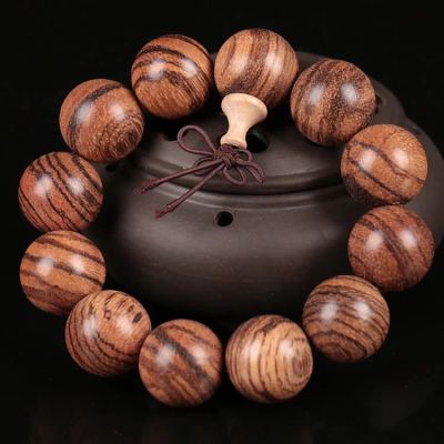 Authentic Vietnam agallochum wood 20mm hand string wooden buddhist beads for men and women jewelry bracelet buddhist beads manufacturers