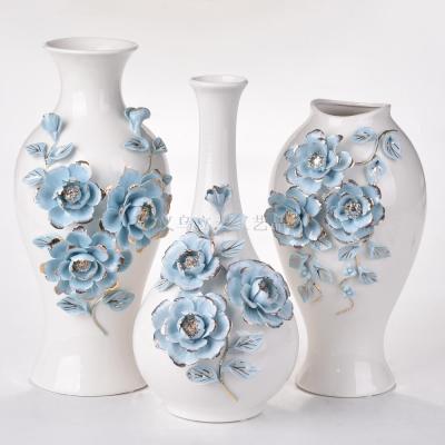 Gao Bo Decorated Home European style luxury home vase three-piece set
