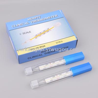 Glass Thermometer Mercury Thermometer Clinical Thermometer for Armpit Use Thermometer