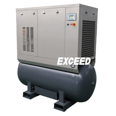 7.5KW screw air compressor with dryer and 300 liters air tank