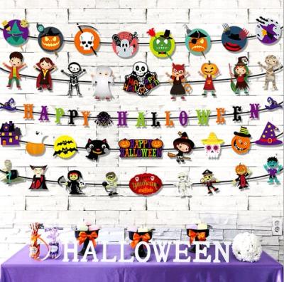2020 New mix draw Halloween Halloween bar decoration scene folding pumpkin Draw