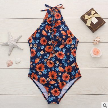 2017 European and American new style women's swimsuit chrysanthemum print sexy bikini quick sale to hot style