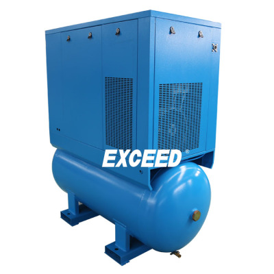 22KW screw air compressor with dryer and 300 liters air tank