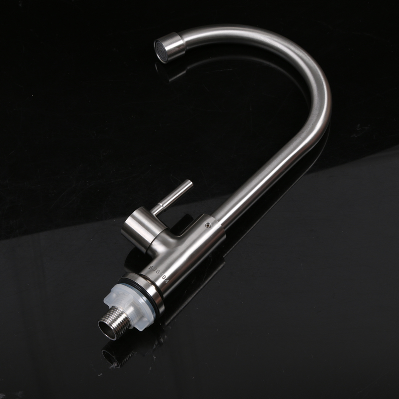 304不锈钢材质厨房单冷水龙头 立式洗手龙头 水槽水龙头