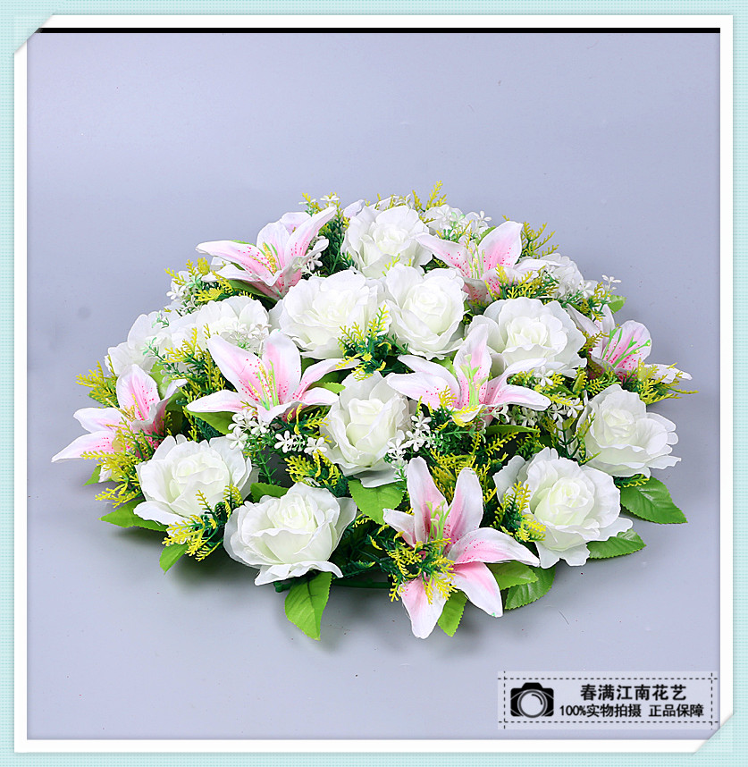 演讲台花束会议桌花仿真花商务装饰花婚车商场超市庆典会场布置