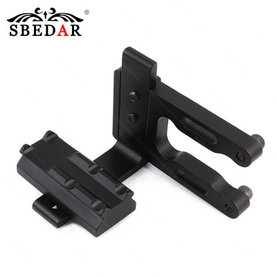 Adjustable bow sight mounting bracket seat rail clamp conversion