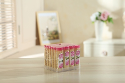 Box travel toothpick bamboo toothpick domestic travel with portable toothpick double head.