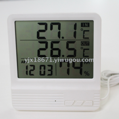 Indoor/outdoor dual thermometer electronic thermometer and hygrometer