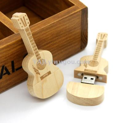 New bamboo wood u 48G 16G 32G guitar guitar creative gifts custom logo
