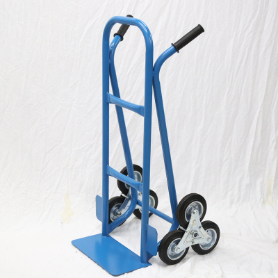 Blue and Black Six-Wheel Warehouse Truck Tiger Trolley Arc Bucket Type Trolley