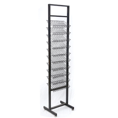 Black Multi-Layer Inclined Magazine Bookshelf Sample Display Stand Factory Direct Sales