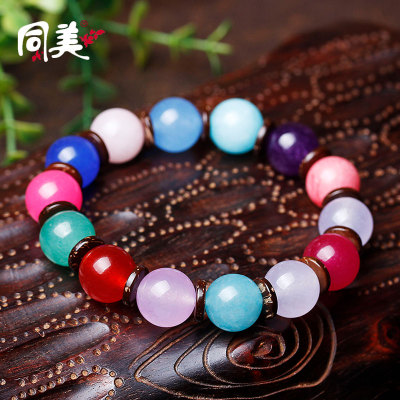With beautiful crystal original natural colors more than seven color natural rock crystal bracelet bracelet wholesale