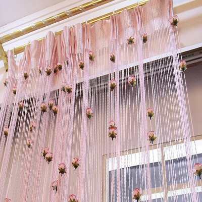 3 M Wide 2.8 M Wear Roses Curtain Line Festival Height Curtain Line Partition Curtain Door Curtain Wedding Decorative Curtain