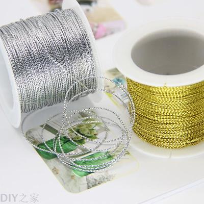 Tag rope gold tag glitter line gold, gold rope core rope 20 m