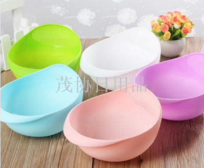 Large Model Rice Washing Machine Colorful Thickened Vegetable Basket Household Rice Rinsing Basin Washing Vegetable Basket