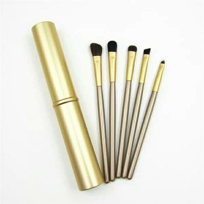 Eye shadow brush mini portable Eye 5 set for beginners girl heart makeup brush small horsehair full set.