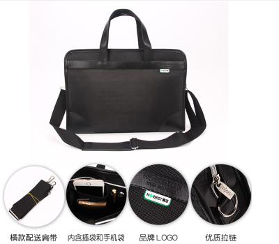 Comber business briefcase, computer bag, Oxford cloth file bag, men's one-shoulder crossbody bag F6925