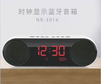 Multi-function wireless Bluetooth speaker creative LED display Clock mini Stereo subwoofer radio