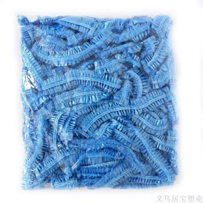 The factory sells one-time PE to add thick waterproof shower cap hotel guest room strip plastic shower cap.