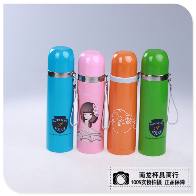 Student lovers portable creative children 's water cups cups anti - dropping stainless steel kettle custom