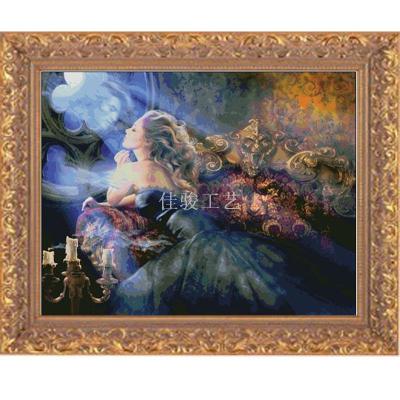 New Russian diamond cross embroidered digital painting DIY photo frame picture