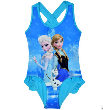 American and American children's one-piece swimsuit cartoon girl's swimsuit is selling at the amazon hot style bikini
