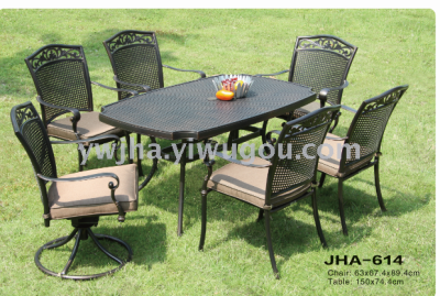 Outdoor leisure furniture  garden furniture cast aluminum high quality cast aluminum dining table