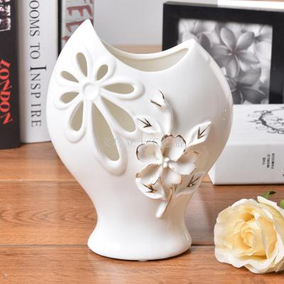 Gao Bo Decorated Home Pure manual white porcelain painted gold craft decoration decoration European 