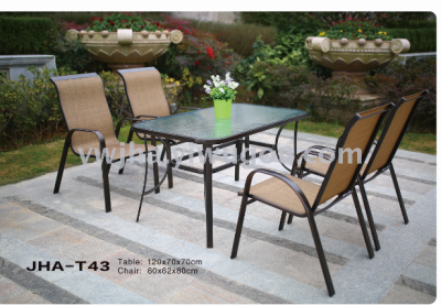 Outdoor leisure products, textilene dining tables and chairs, rattan sofas, rattan furniture JHA-T43