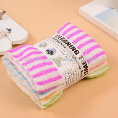 Fiber cleaning cloths Microfiber double oil kitchen towel kitchen cleaning towel
