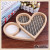 Heart-Shaped Creative Tray European-Style Solid Wood Water Cup Saucer Heart-Shaped