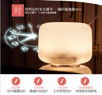 Ultrasonic humidifier 500ml household air silent Purifier aromatherapy machine